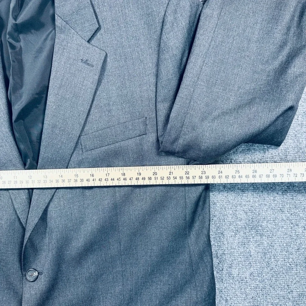 Lauren Ralph‎ Lauren 46L Gray 100% Wool 2 Button Blazer Sport Coat Jacket Office